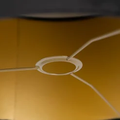 Abat-jour en velours noir 35/35/20 avec intérieur doré