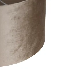 Abat-jour en velours taupe 35/35/20