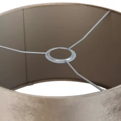 Abat-jour en velours taupe 35/35/20
