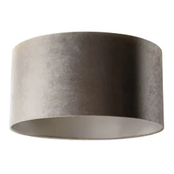 Abat-jour en velours taupe 50/50/25
