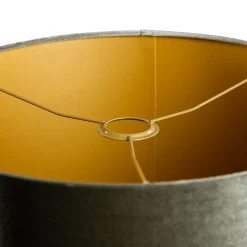 Abat-jour en velours vert avec intérieur doré 40/40/40