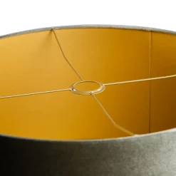 Abat-jour en velours vert avec intérieur doré 50/50/25