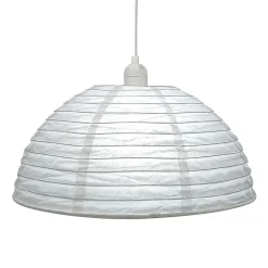 Abat-jour papier Anbus Ø38cm GoodHome Blanc