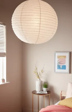 Abat-jour papier Raqis Ø58cm GoodHome Blanc