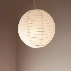 Abat-jour papier Raqis Ø28cm GoodHome Blanc