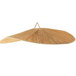 Abat-jour parasol raphia volanté (72x72x20 cm - Naturel)