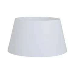 Abat-jour pour lampe de table, D: en bas 40 cm, D: en haut 30 cm, hauteur 22 cm, mélange de polyester et de coton en blanc.