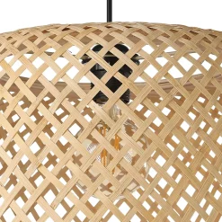 Abat-jour pour suspension rond en bambou Ø48cm GoodHome Gallito