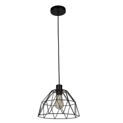 Abat-jour pour suspension en métal noir Ø28.5cm GoodHome Jacobin