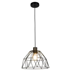 Abat-jour pour suspension en métal noir Ø28.5cm GoodHome Jacobin