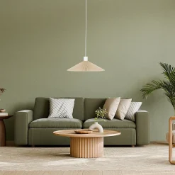 Abat-jour pour suspension cône en raphia Ø.38cm Eglo, Dulah