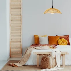 Abat-jour pour suspension en fibres naturelles ∅60cm Eglo, Poirnal