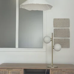 Abat-jour pour Suspension Louise conique en papier mâché blanc