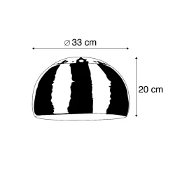 Abat-jour rond 33/20 acier - Globe