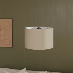 Abat-jour rond beige Ø30cm GoodHome Kpezin