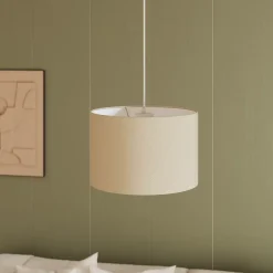 Abat-jour rond blanc Ø30cm GoodHome Kpezin