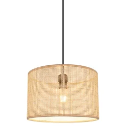 Abat-jour rond en métal et rotin Ø30cmGoodHome Kpezin