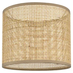 Abat-jour rond en métal et rotin Ø20cm GoodHome Kpezin