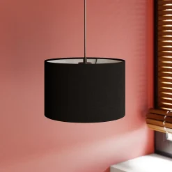 Abat-jour rond gris anthracite Ø30cm GoodHome Kpezin