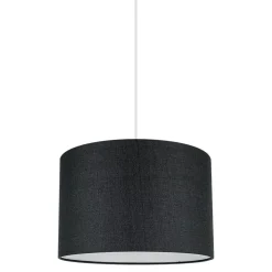 Abat-jour rond gris anthracite Ø30cm GoodHome Kpezin