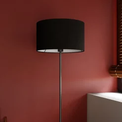 Abat-jour rond Kpezin gris anthracite Ø40cm GoodHome