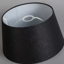 Abatjour rond schuin linnen - D 350 mm - Noir -