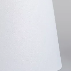 Abatjour rond schuin linnen - D 250 mm - Blanc -