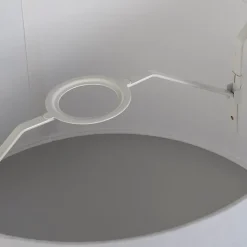 Abatjour rond schuin linnen - D 250 mm - Gris foncé -