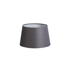 Abatjour rond schuin linnen - D 250 mm - Gris foncé -