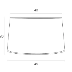 Abat-jour tambour marron khao Ø45cm Corep