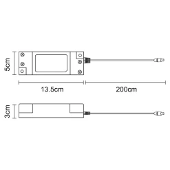 Alimentation pour ruban lumineux Waldeck 12 V 36W blanc L.2 m GoodHome