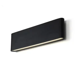 ALPINALUZ Aplique LED Exterior/Interior 20W 4000K IP54 Negro Aluminio Rectangular 300 mm, Luz Arriba y Abajo