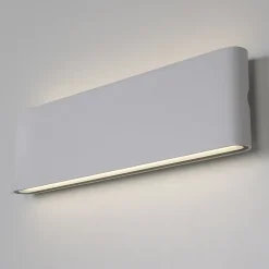 ALPINALUZ Applique LED Extérieur/Intérieur 20W 4000K IP54 Blanc Aluminium Rectangulaire 300 mm, Lumière Haut/Bas