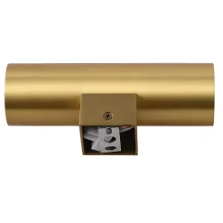 ALPINALUZ Applique Murale Dorée Lumière Double Haut/Bas, 2 Douilles GU10, Métallique, Ampoules Non Incluses