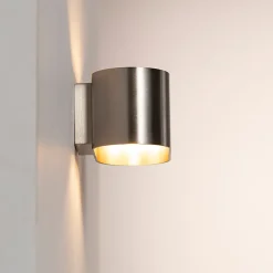 ALPINALUZ Applique Murale Intérieure Nickel Lumière Haut/Bas, Métallique, Douille G9