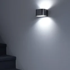 ALPINALUZ Applique Murale Intérieure Nickel Lumière Haut/Bas, Métallique, Douille G9