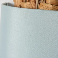 ALPINALUZ Applique murale avec en rotin et tissu, avec câble, prise et interrupteur Style bohème , douille E27