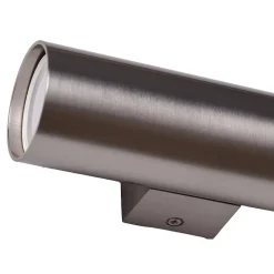 ALPINALUZ Applique Murale Nickel Lumière Double Haut/Bas, 2 Douilles GU10, Métallique, Ampoules Non Incluses