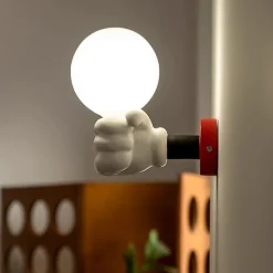 ALPINALUZ Lampe Murale Enfant E27 Design Amusant en Forme de Main Cartoon