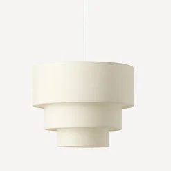 ALPINALUZ Suspension Textile à Trois Niveaux Blanche, 38 cm x 30 cm, Douille E27