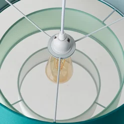 ALPINALUZ Suspension Textile à Trois Niveaux Vert, 38 cm x 30 cm, Douille E27