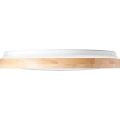 ALSON Plafonnier bois clair/blanc LED intégrée 32W métal/bois/plastique ampoule incluse