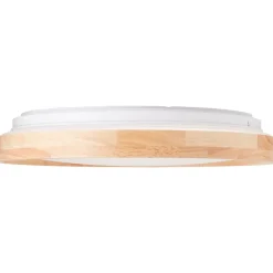 ALSON Plafonnier bois clair/blanc LED intégrée 26W métal/bois/plastique ampoule incluse