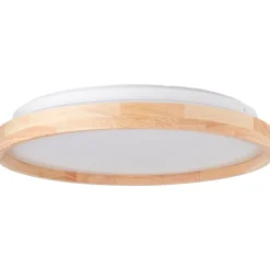 ALSON Plafonnier bois clair/blanc LED intégrée 26W métal/bois/plastique ampoule incluse