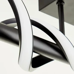 AMALIE Plafonnier noir LED intégrée 16W métal ampoule incluse