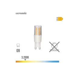 Ampoule à LED G9 5.5W 650 lm 3200k Base céramique légère chaude EDM EDM 98927