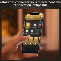 Ampoule connectée dimmable Bluetooth Philips Hue IP20 Flamme E14 470lm 5,5W blanc chaud