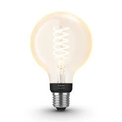 Ampoule connectée dimmable Bluetooth Philips Hue IP20 Globe E27 550lm 7W blanc chaud