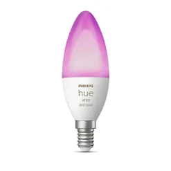 Ampoule connectée dimmable Bluetooth Philips Hue IP20 Flamme E14 470lm 5,3W multicolore
