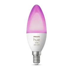 Ampoule connectée dimmable Bluetooth Philips Hue IP20 Flamme E14 470lm 5,3W multicolore